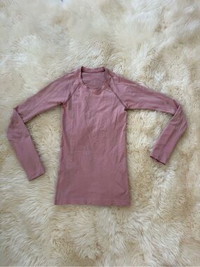 lululemon athletica Dusty Rose Ribbed Long Sleeve Top